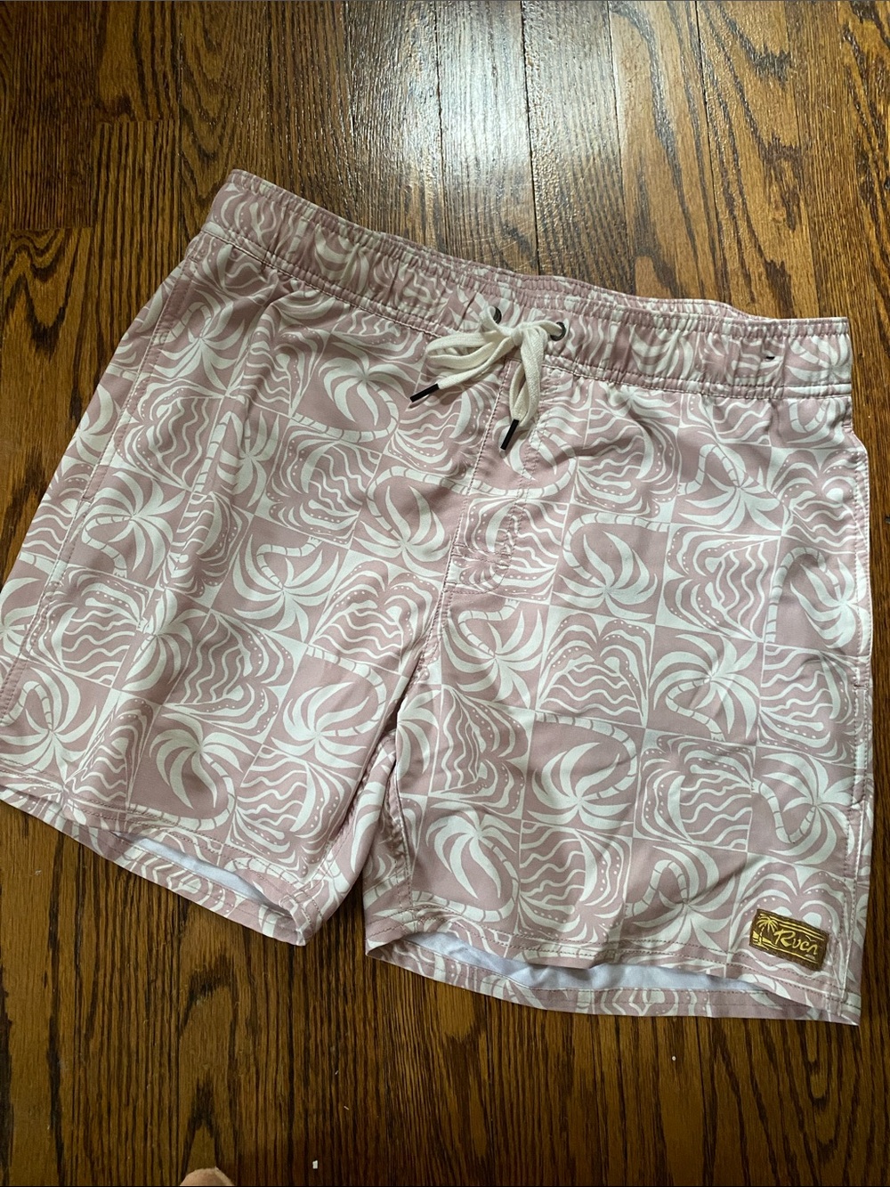 RVCA Pale Pink Patterned Men’s Hybrid Shorts